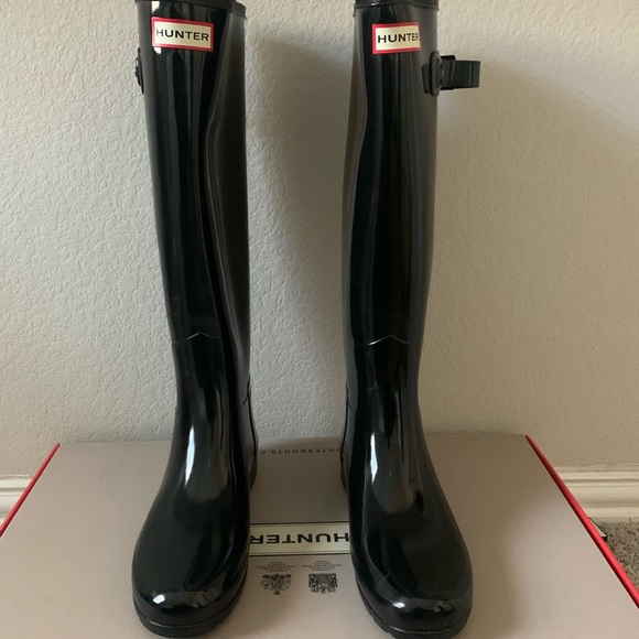 hunter original tall gloss rain boots